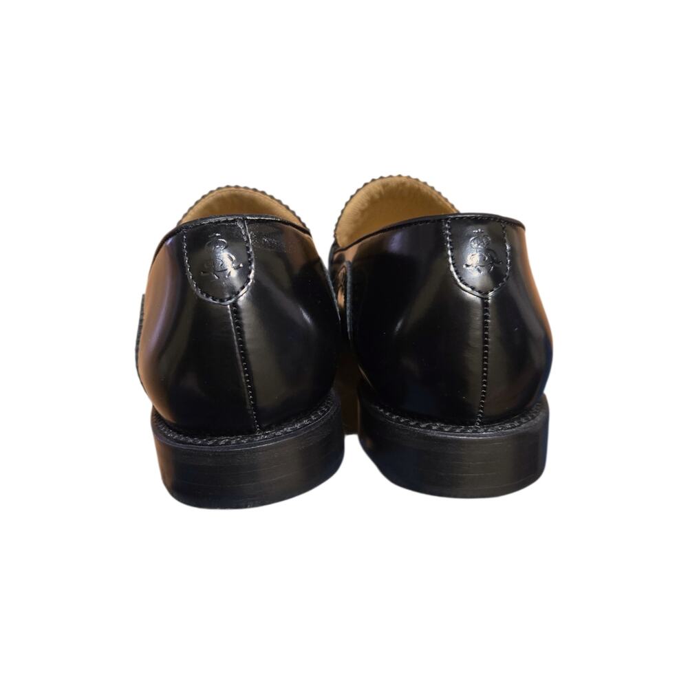 The Office of Angela Scott Black Ms. Penny Patent Leather Loafers EU 38 US 8 - Picture 5 of 9